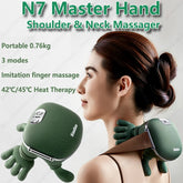 Bionic Neck Shoulder Massager Heated Back Massagers Electric Kneading Muscles Massage Pillow Neck